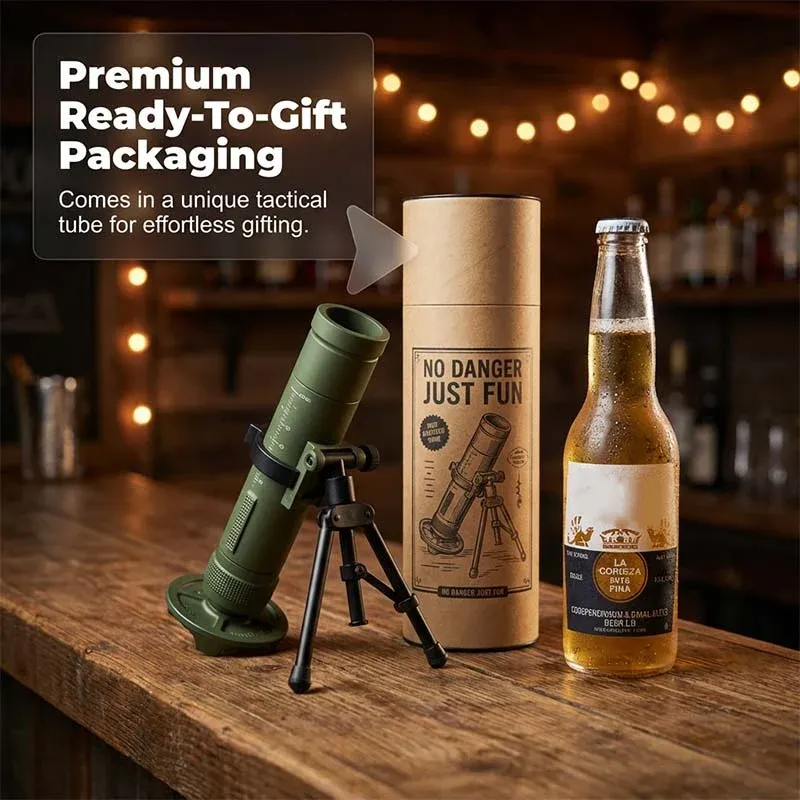 🔥 50% OFF! 🍻 51mm Beer Bottle Mortar – Fun Cap-Launching Desk & Bar Accessory, Perfect for Parties & Gifts 🚀✨