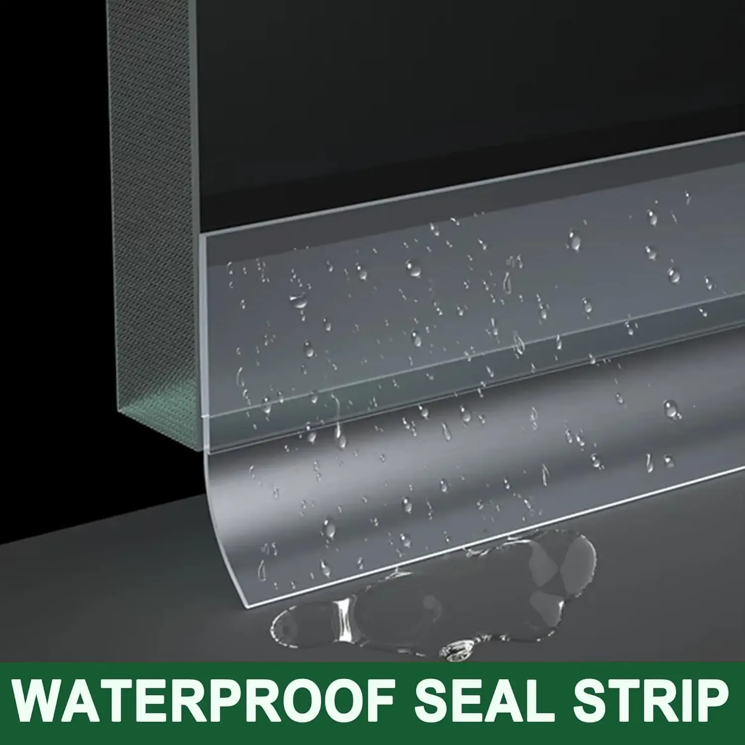 2PCS 5M*45MM Sealing Strips,Can seal ten gates.Dust-Proof and Sound-Insulating Silicone Anti-Collision and Weatherproof Strips, Are Used for Shower Door Gaps