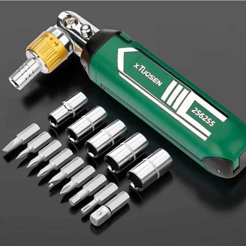 14 in 1 Multidirectional Cross Ratchet Screwdriver Head Set