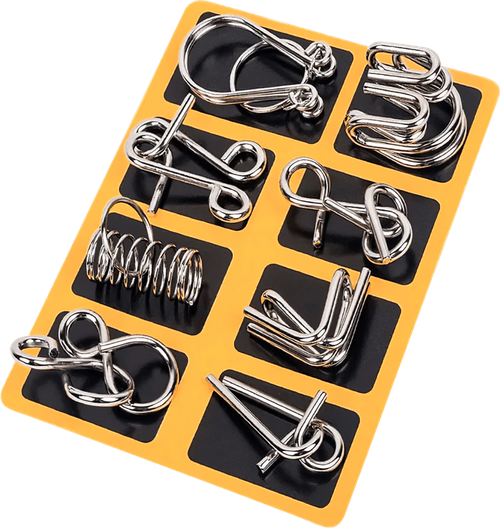 The Nine Linked Rings puzzle game is a fun and excellent tool for exercising the brain.