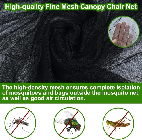 Mosquito Net Swing Chair Cover Mesh Tent Zipper Bug Barrier Camping Fishing Outdoor Waterproof Canopy Net Garden Accessory