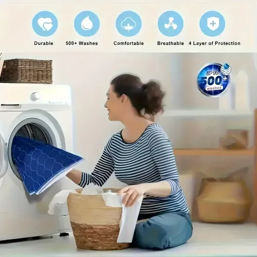 80x120cm waterproof and washable diaper pad for nighttime and menstrual protection, suitable for elderly, patient, and infant care.