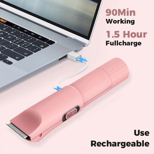 Women's Electric Bikini Trimmer & Body Shaver Dual Head Ceramic Blades Painless Wet Dry Use for Face Body Quick Smooth Cordless USB Fast Charge Gift