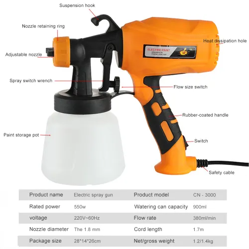 Electric spray paint and glue gun, paint sprayer