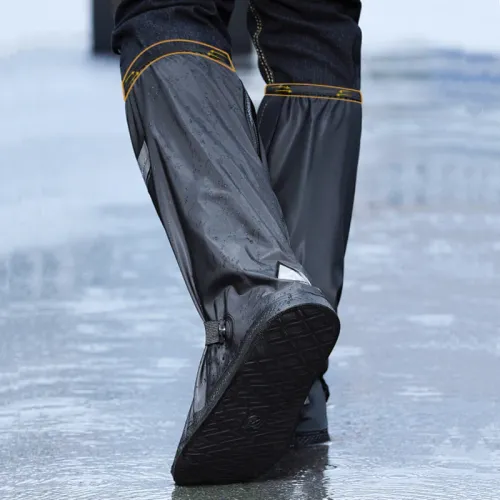 1Pair Rain Boots High tube Shoe Cover  durable Waterproof shoe protector Thick non-slip outdoor shoe cover