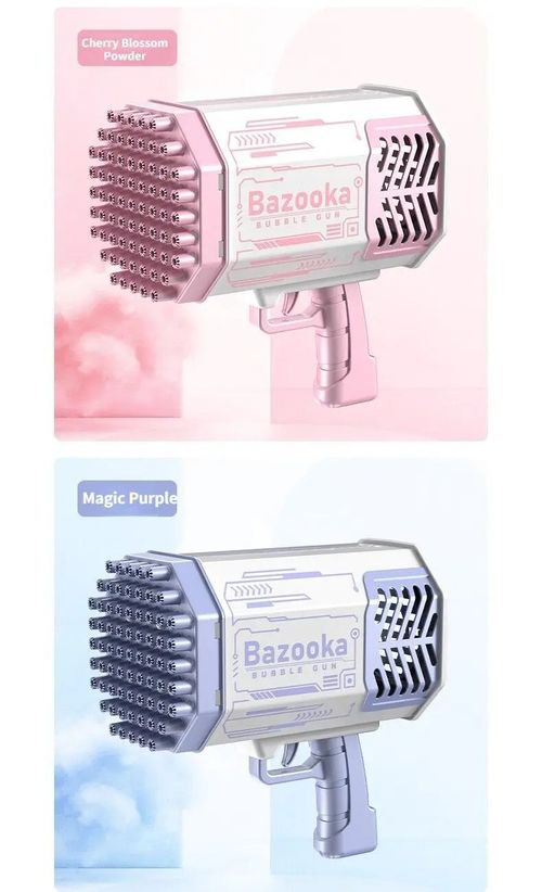 Holes Bubble Bazooka Machine Gun LED Light Bubble Blaster Toy Summer Outdoor Playing Activity Party Wedding Birthday Gift