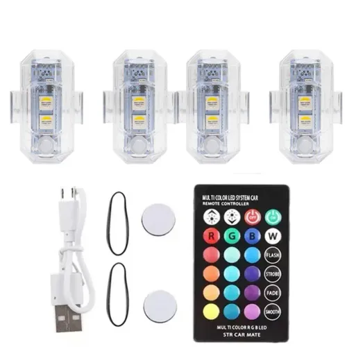 Motorcycle LED Warning Mini Signal Light Wireless Flash Turn Signal Indicator