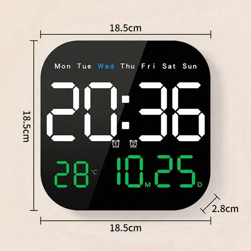 Multifunctional Digital Alarm Clock for Home & Office orange color