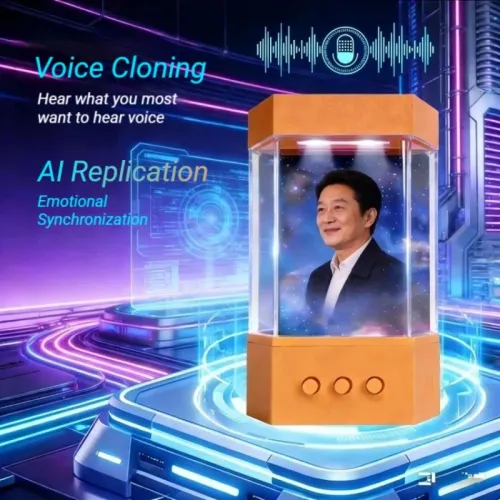 Customizable 3D Bionic AI Hologram Robot Chamber Interactive Emotional Companion With Custom Character For Home Comfort
