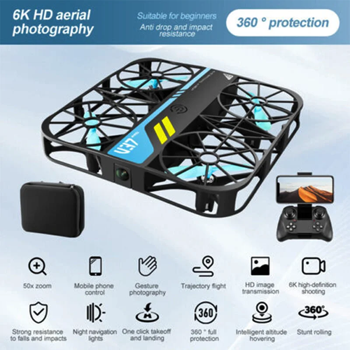 🔥 360-degree all-round protection drone, foldable in seconds, 6K camera aerial photography high-definition restoration, optical flow positioning, hovering stabilization, wifi image transmission, mobile phone control