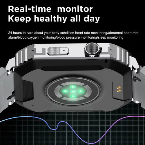 Sports smartwatch BT call fitness tracker 1.96-inch full touch screen smart men's bracelet ﻿