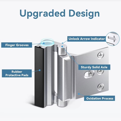 2pcs Door Reinforcement Lock Withstands 800lbs Of Force Extra Proof Door Lock For Kids Safety Door Security Lock for Home Safety