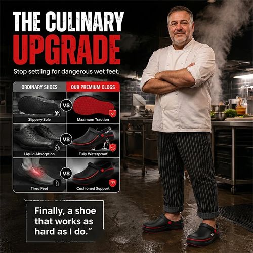 Waterproof and oil-resistant safety shoes with cushioned soles.