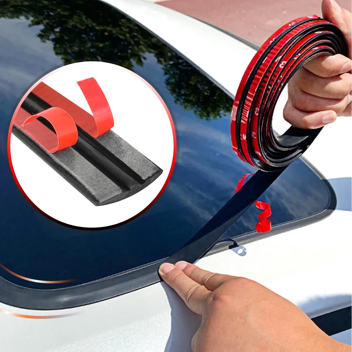 Rubber Car Seals Edge Sealing Strips Auto Roof Windshield Sealant Protector Strip Window Sticker Noise Insulation Weatherstrip