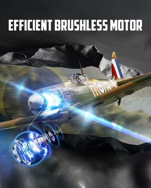 VolantexRC Spitfire 500mm Brushless 4CH Warbird RTF with XPilot Stabilizer