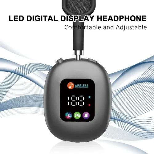 Play Music Without Wi-Fi-Wireless Over-Ear Headphones with Color Screen