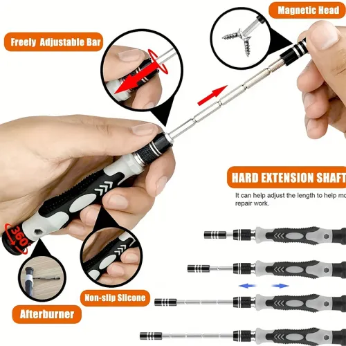 115-in-1 Small Screwdriver Set, Professional Repair Tool Kit for Phone, Computer, Watch, Console, Eyeglass and Electronic