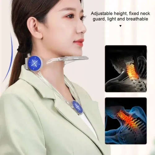Adjustable Neck Brace TPU Cervical Spine Relief Cervical Collar Foldable Neck Correction Neck Traction Device Office and Home