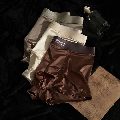 4 PIECES Men's Ice Silk Boxers – Ultimate Comfort & Everyday Elegance
