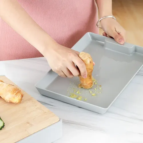 Double-sided Available Cutting Board Detachable Drawer Wooden Chopping Blocks Anti-slip Kitchen Fruit Vegetable Meat Organizer