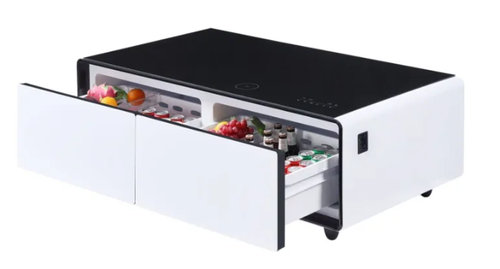 Coffee Table With Builtin Fridge Bluetooth Speaker Wireless Charging Modern Smart Touch Control Designer Mesa De Centro Sala