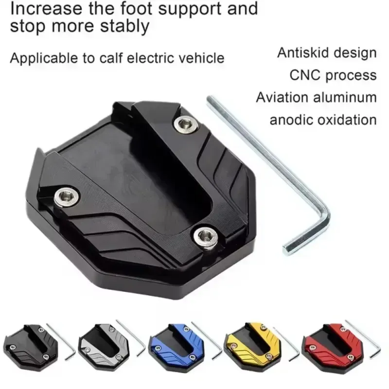 Two-piece sets Motorcycle Bike Parking Kickstand Extender Foot Side Stand Pad Support Plate Motorbike Accessories