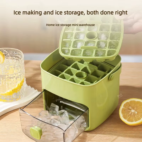 48-Cube Ice Tray (with Storage Bin) – One-Touch Release