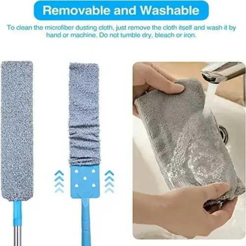 Long Handle Mop Telescopic Microfiber Duster Brush Gap Dust for Cleaner Bedside Sofa Pet Hair Removal BrushesHome Cleaning Tool