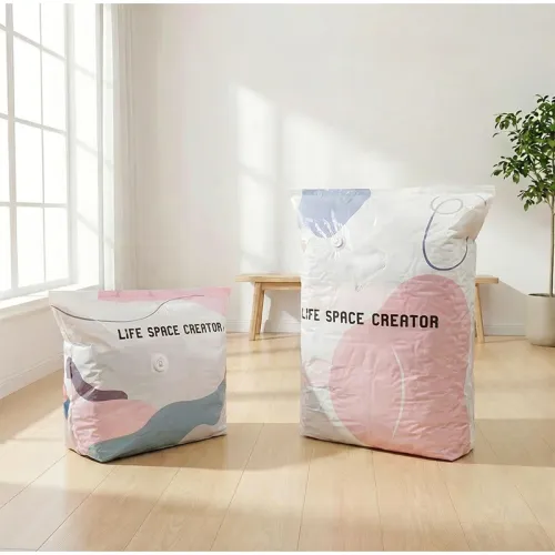 2PC No-pump Vacuum Storage Bags 3D Vacuum Compression Luggage Sealing Bag Clothes Comforters Blankets Large Capacity Storage Bag