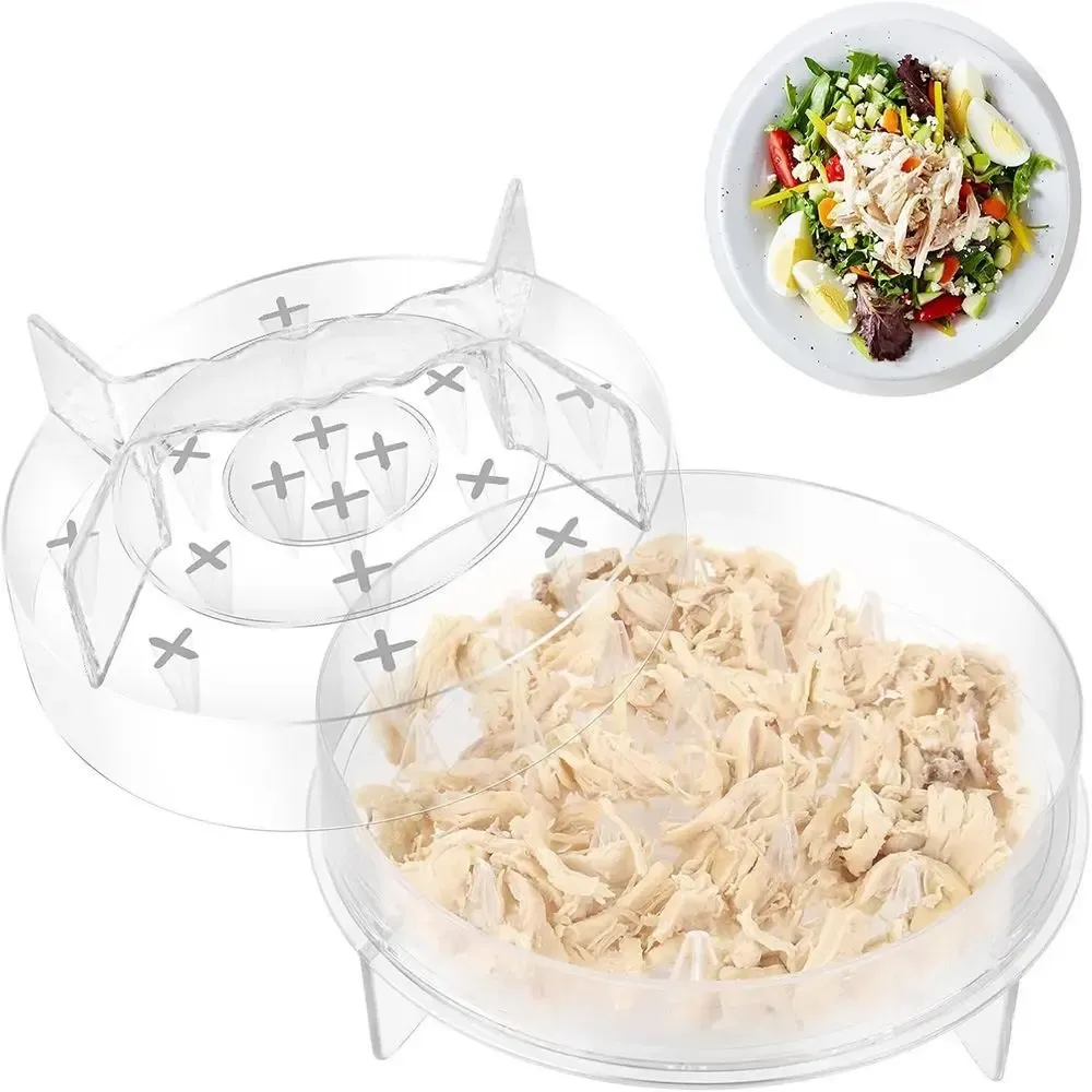 Durable Clear Chicken Shredder Ergonomic Handle BPA Free Meat Shredder Tool Manual Easy Clean Chicken Shredder Tool Meal Prep