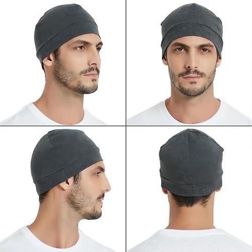 3pcs Simple Style Plain Color Skull Beanie for Men & Women, Casual Sportive Breathable Beanie Hat for Outdoor Sports for Men & Women, Fitted Hats, High Quality Hat
