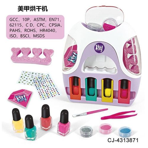 Electric Nail Dryer Washable Nail Polish Princess Girls Accessories Set