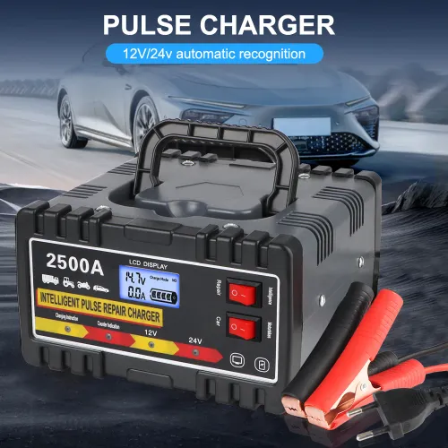 Digital LCD Display Intelligent Pulse Repair Charger 12V 220W Fast Charger EU Plug For Car Motorcycle Lead-acid Battery