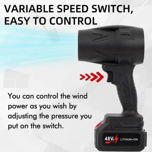 Wireless Lithium-powered Storm Blower  High-Power Leaf Dust Blower Industrial Air Gun