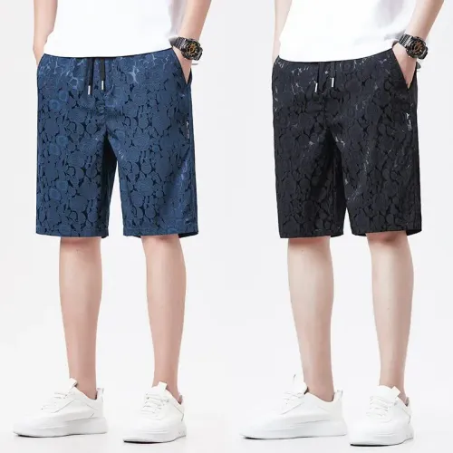 Men's Summer Thin Ice Silk Cool Quick Dry Loose Casual Beach Straight Leg Pants Sport