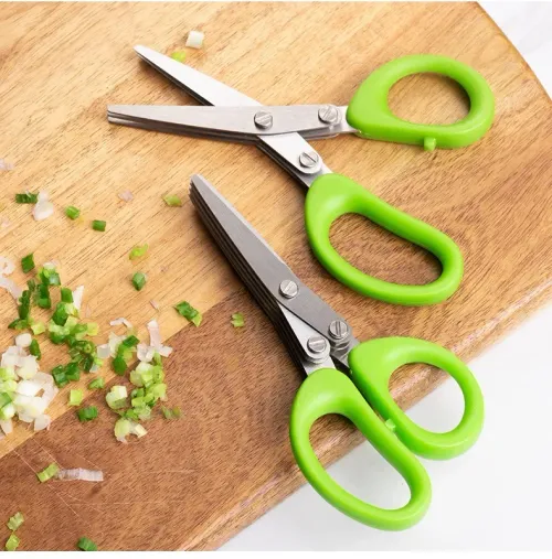 5-Blade Shredding Scissors, Multi-Layer Stainless Steel Shears for Paper, Herbs, Office