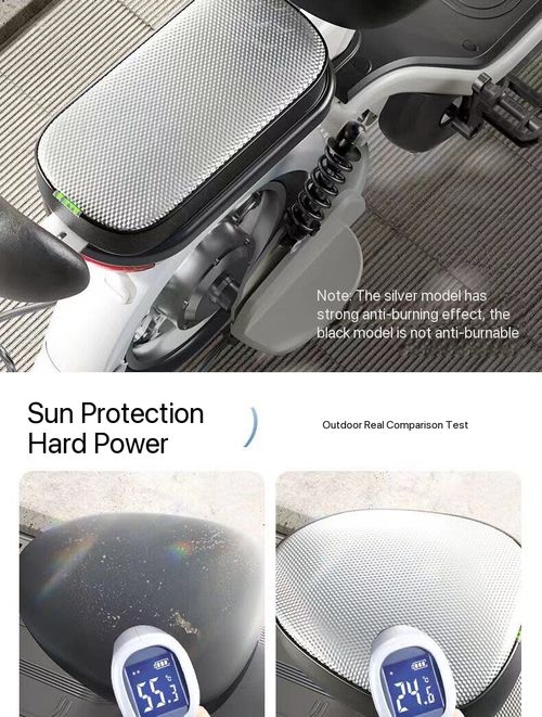 2pc Anti-Scald Electric Scooter Seat Cover — Waterproof, Dustproof, Sun-Resistant, and Heat-Insulating — Foldable & Universal-Fit Rain Cover