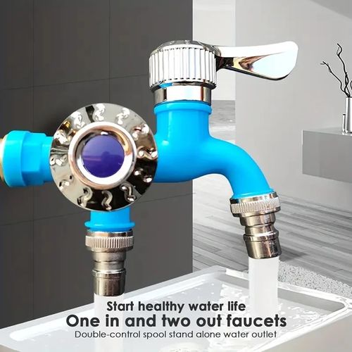 2 Pack two-in-one faucet with quick-opening design