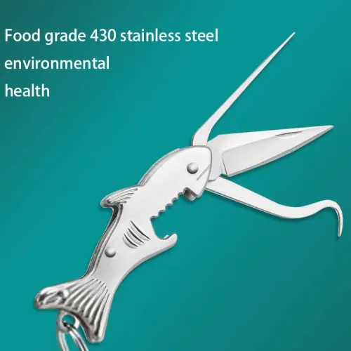 304 Stainless Steel Toothpick Multifunctional Folding Household Carry-on Tooth Picking Artifact Advanced Toothpick Bottle Opener