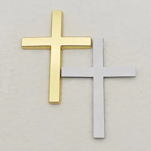 3D Metal Car Sticker Christian Cross Auto Body Emblem Badge Decal Car Accessories For BWM Audi Honda Opel Ford Toyota Buick KIA