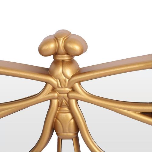 French-Gold-Plated Dragonfly Mirror Wall Hanging. Resin Three-Dimensional
