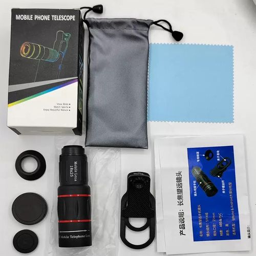 Universal 18x25 Monocular Zoom HD Optical Smartphone Lens — Specialized for Observation and Surveying (18x Telephoto Lens), Compatible with Smartphones