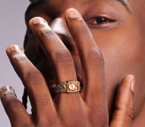 Vintage Punk Style Hip Hop Pythons Snake Eye Unique Crafts Red Ring Opening Adjustable Fine Jewelry