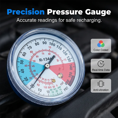 ⏳ Limited-Time Offer ⏰ Charging Hose with Pressure Gauge – Universal & Simple DIY Tool 🔧