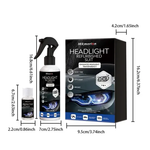 Car Headlights Restoration Kit Restores Clarity-Car Headlight Lens Polisher&Cleaning Solution Car Headlight Repair Liquid Repair