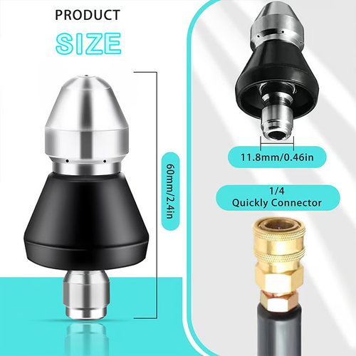 🏆Flash Sale⚡ Almost Gone-💥⏰Sewer Cleaning Tool High-pressure Nozzle