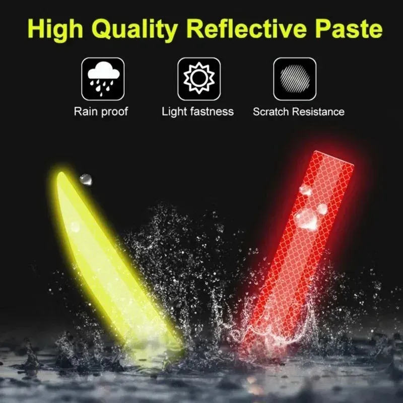 5PCS Car Sticker Reflective Warning Safety Tape Anti Collision Warning Reflective Stickers Automobile Trunk Reflectante Accessories