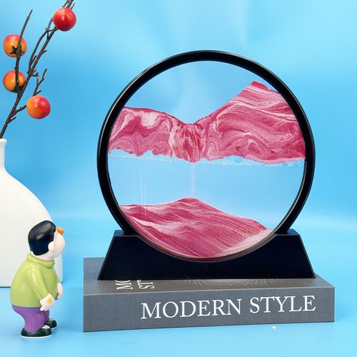 7 inches 3d Hourglass Desktop Ornaments Beautiful 3d Moving Sand Art