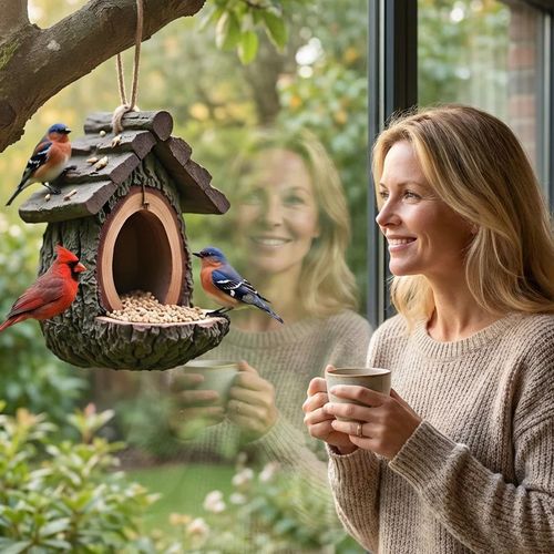Outdoor bird feeder for garden decoration