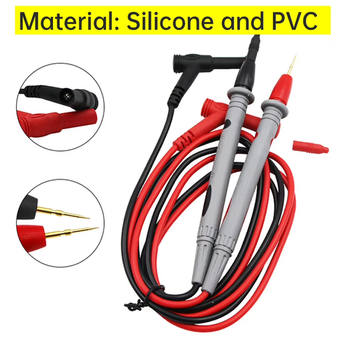 20A 1000V Multimeter Test Heads Needle Pin Digital Multi Meter Head Wire Pen Cable Kit Multimeter Voltmeter PVC Tester Kit
